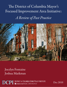 The District of Columbia Mayor’s Focused Improvement Area Initiative: Jocelyn Fontaine