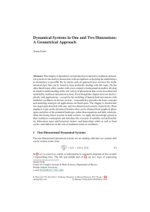 Dynamical Systems in One and Two Dimensions: A Geometrical Approach