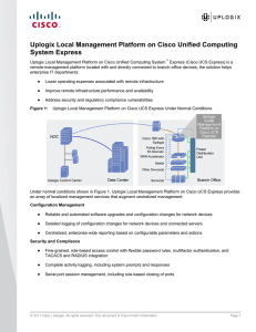 Uplogix Local Management Platform on Cisco Unified Computing System Express