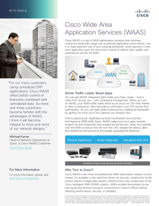 Cisco Wide Area Application Services (WAAS) At-A-Glance