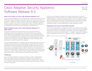 Cisco Adaptive Security Appliance Software Release 9.0 At-A-Glance