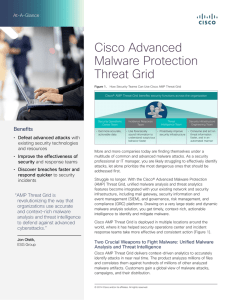Cisco Advanced Malware Protection Threat Grid At-A-Glance