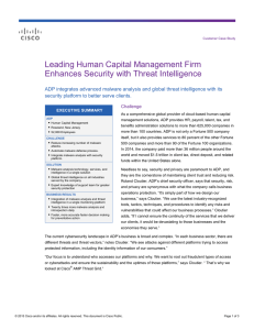 Leading Human Capital Management Firm Enhances Security with Threat Intelligence