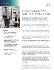 Cisco Intelligent WAN with Cloud Web Security At-a-Glance