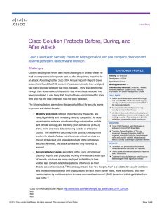 Cisco Solution Protects Before, During, and After Attack
