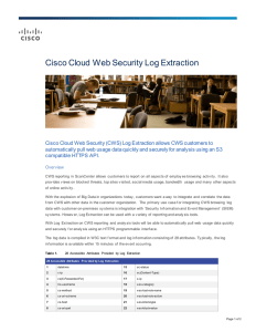Cisco Cloud Web Security Log Extraction
