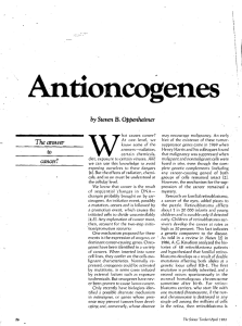 Antioncogenes B. by Steven Oppenheimer
