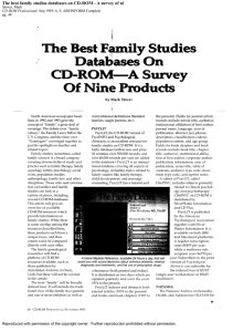The Best Studies Databases On CD-ROM-A Survey