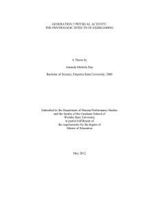 Y THE PHYSIOLOGIC EFFECTS OF EXERGAMING A Thesis by