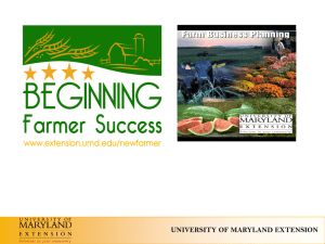 UNIVERSITY OF MARYLAND EXTENSION