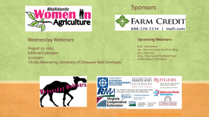 Sponsors Wednesday Webinars August 12, 2015 Editorial Calendars