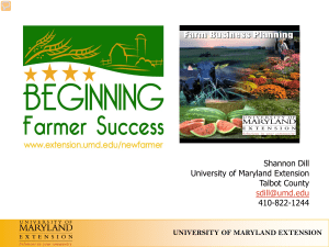 Shannon Dill University of Maryland Extension Talbot County 410-822-1244