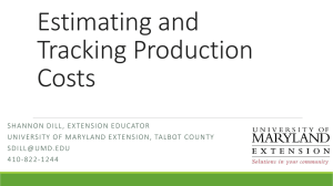 Estimating and Tracking Production Costs