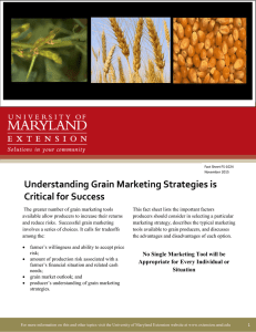 Understanding Grain Marketing Strategies is Critical for Success