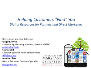 Helping Customers &#34;Find&#34; You Digital Resources for Farmers and Direct Marketers