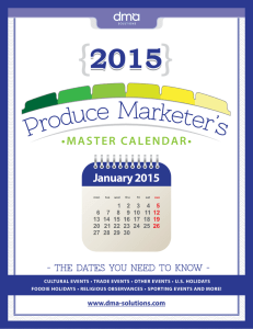 2015 January 2015 •MASTER CALENDAR• - THE DATES YOU NEED TO KNOW -