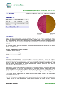 MACCONKEY AGAR WITH SORBITOL ISO 16654 CAT Nº: 1099 Escherichia coli