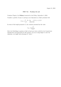 August 31, 2010 PHY 741 – Problem Set #3