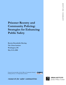 Prisoner Reentry and Community Policing: Strategies for Enhancing