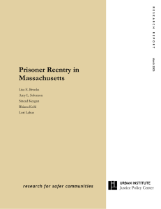 Prisoner Reentry in Massachusetts research for safer communities