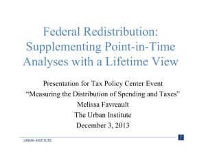 Federal Redistribution: Supplementing Point-in-Time Analyses with a Lifetime View