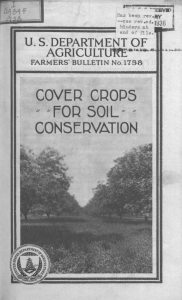 COVER CROPS CONSERVATION ' U. S. DEPARTMENT OF