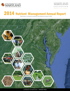 2014 Nutrient  Management Annual Report Helping citizens manage nutrients since 1989