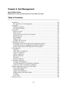 Chapter 6. Soil Management  Table of Contents