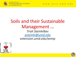 Soils and their Sustainable Management  Trish Steinhilber