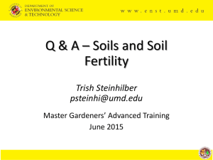 Q &amp; A – Soils and Soil Fertility Trish Steinhilber