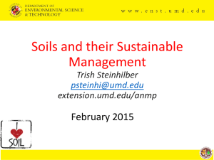 Soils and their Sustainable Management February 2015 Trish Steinhilber