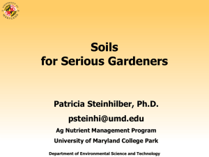 Soils for Serious Gardeners  Patricia Steinhilber, Ph.D.