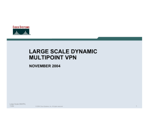 LARGE SCALE DYNAMIC MULTIPOINT VPN NOVEMBER 2004 Large Scale DMVPN,