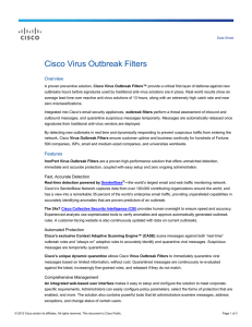 Cisco Virus Outbreak Filters Overview