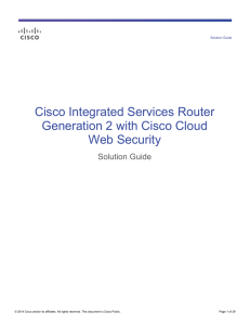 Cisco Integrated Services Router Generation 2 with Cisco Cloud Web Security Solution Guide