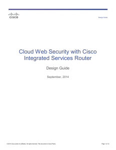 Cloud Web Security with Cisco Integrated Services Router  Design Guide