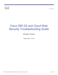 Cisco ISR G2 and Cloud Web Security Troubleshooting Guide  Design Guide
