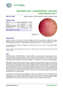 ROSE BENGAL AGAR + CHLORAMPHENICOL+ DICHLORAN (DRBC AGAR) ISO 21527-1