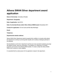 Athena SWAN Silver department award application
