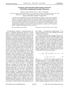 Synchrony and Clustering in Heterogeneous Networks Collins G. Assisi, Viktor K. Jirsa,
