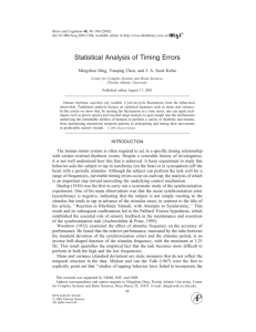 Statistical Analysis of Timing Errors
