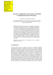 In R.Kozma &amp; L. Perlovsky (Eds.) Neurodynamics of Higher-level