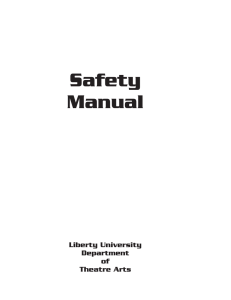 Safety Manual Liberty University Department
