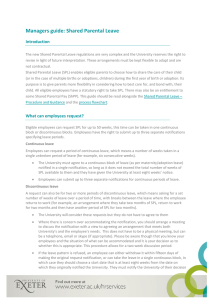 Managers guide: Shared Parental Leave  Introduction