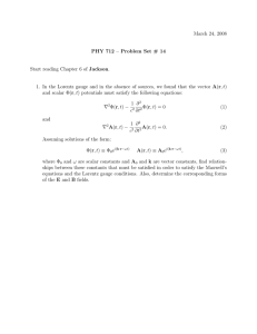 March 24, 2008 PHY 712 – Problem Set # 14 , t