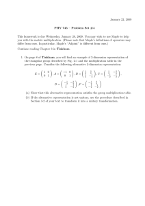 January 22, 2009 PHY 745 – Problem Set #4