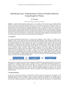 Identifying Users’ Characteristics Critical to Product Selection Using Rough Set Theory