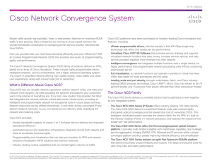 Cisco Network Convergence System At-A-Glance