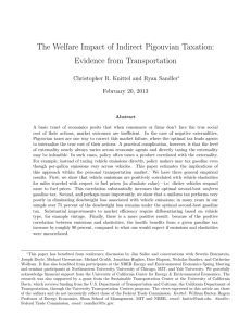 The Welfare Impact of Indirect Pigouvian Taxation: Evidence from Transportation