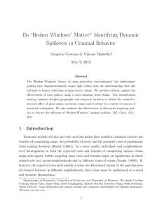 Do “Broken Windows” Matter? Identifying Dynamic Spillovers in Criminal Behavior